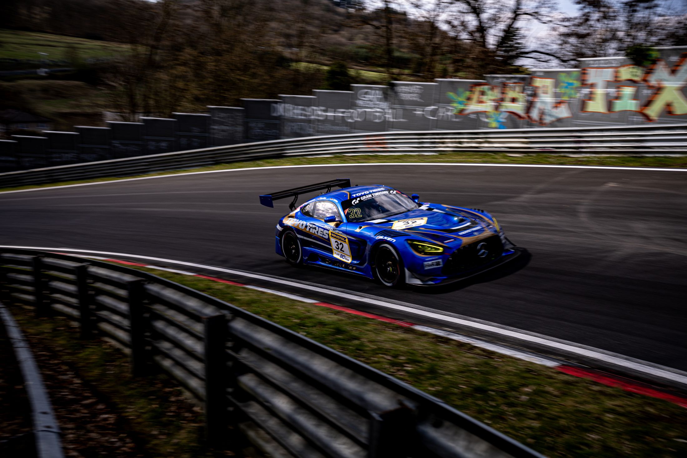 Toyo Tires race car mercedes AMG on the race track in NLS8 Nürburgring